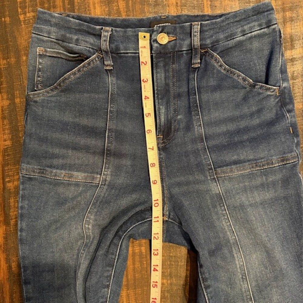 Express Skinny High Rise Ultra Hyper Stretch Jeans Women's M 6/8/10 Medium Wash - Picture 5 of 8